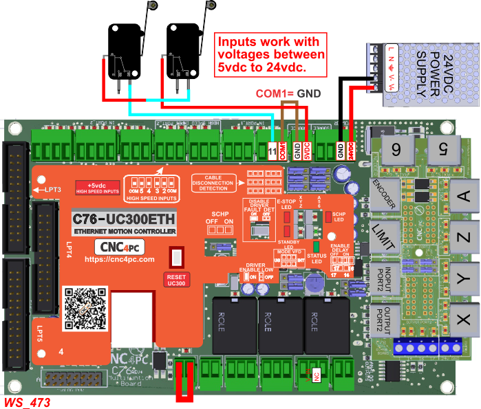 Wiring Mechanical Limit Switches on a C76 | cnc4pc