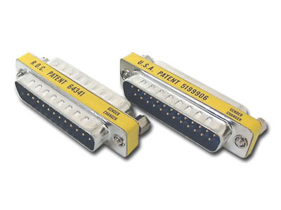 A19 - DB25 Gender Changer, DB25 pin Male to DB25 pin Male.
