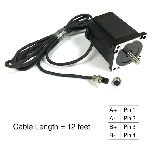 [34H2120-60-4AC] NEMA34 Stepper Motor - 1200oz/in 6amp Single Shaft with cable
