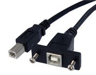 A65 - 1 ft Panel Mount USB Cable B to B - F/M
