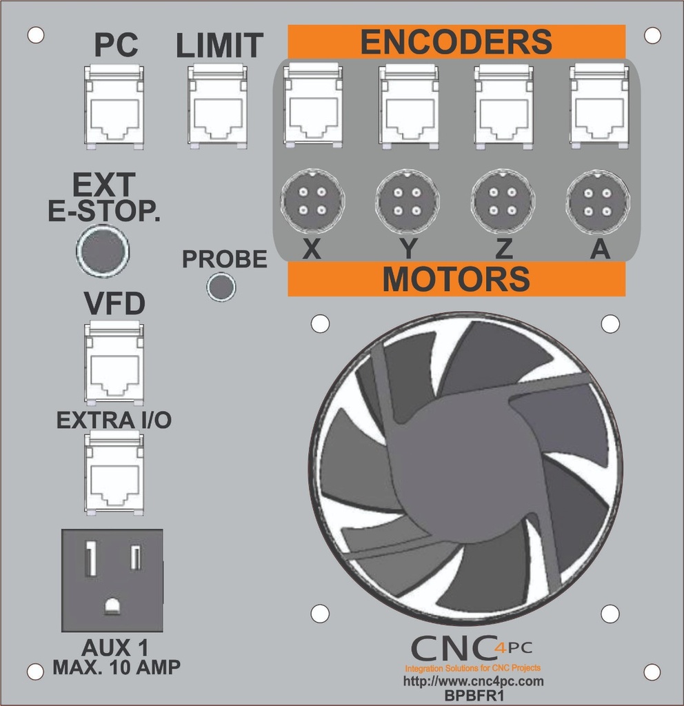 BPBF - VFD 4 Axes Mill/Router CNC Back Panel