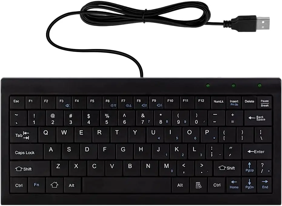 Mini Keyboard, USB Interface Compact for Android, Windows PC, Laptop, Raspberry Pi, Windows 10/8/7