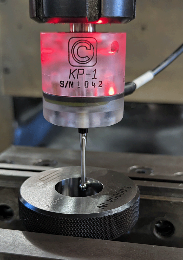 KP-1 CNC Touch Probe (KP-1 USB-C to Flying Lead Cable (Acorn, AcornSix, Hichory), 25mm Precision Stylus Pre Travel Calibration Ring)