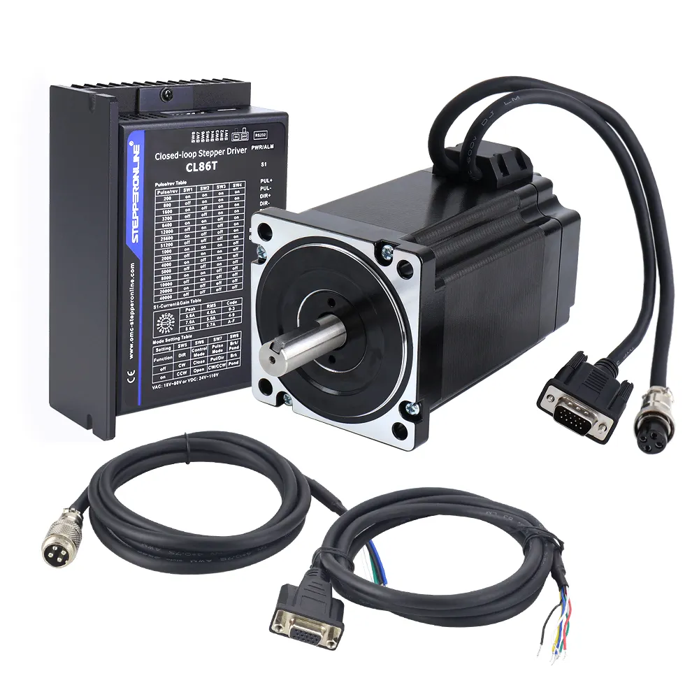 [1-CL86T-S90-V41] TS Series 9Nm(1274.5oz.in) 1 Axis Closed Loop Stepper CNC Kit Nema 34 Motor & Driver