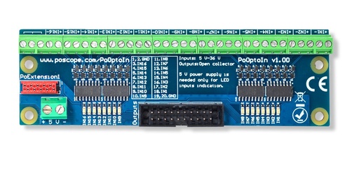 [PoOptoIn] Industrial Digital Optical Isolator - PoOptoIn - 5-24 Vin, 16 Channel